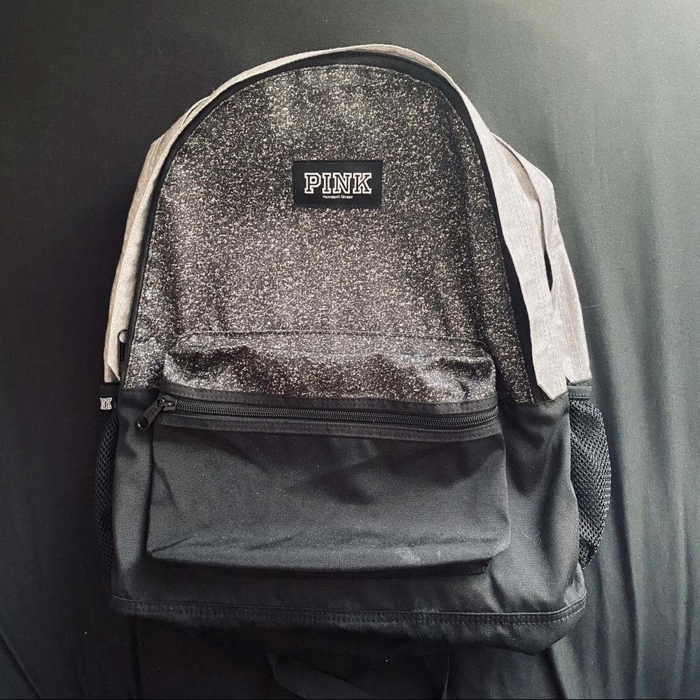 PINK Gray and Black Backpack - Picture 2 of 12